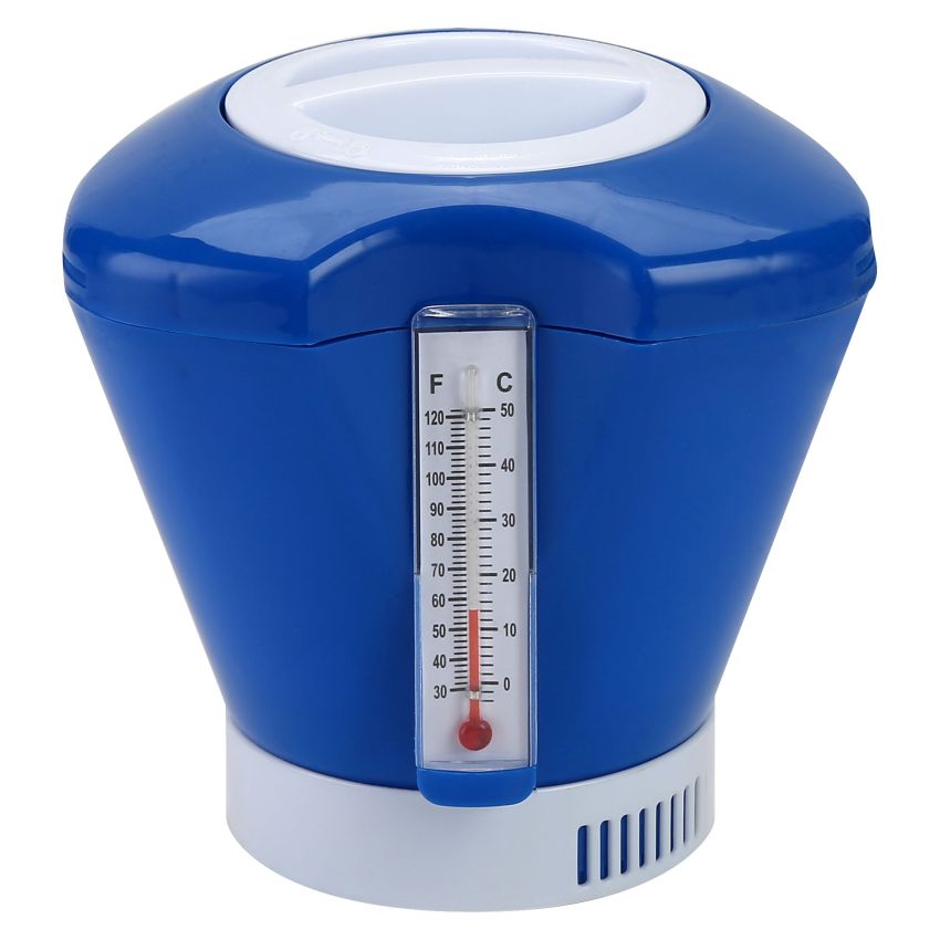 Chlorine diffuser with thermometer