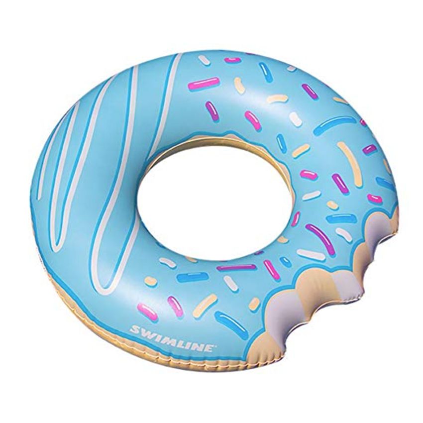 Donut-shaped pool float