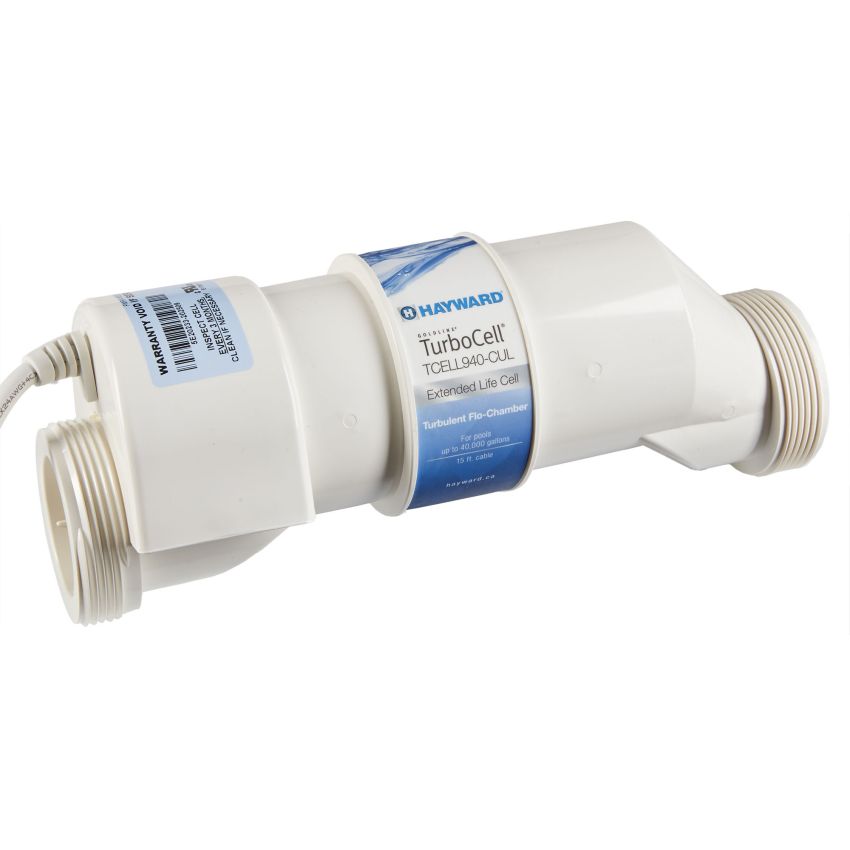 Turbo salt chlorination cell for swimming pools