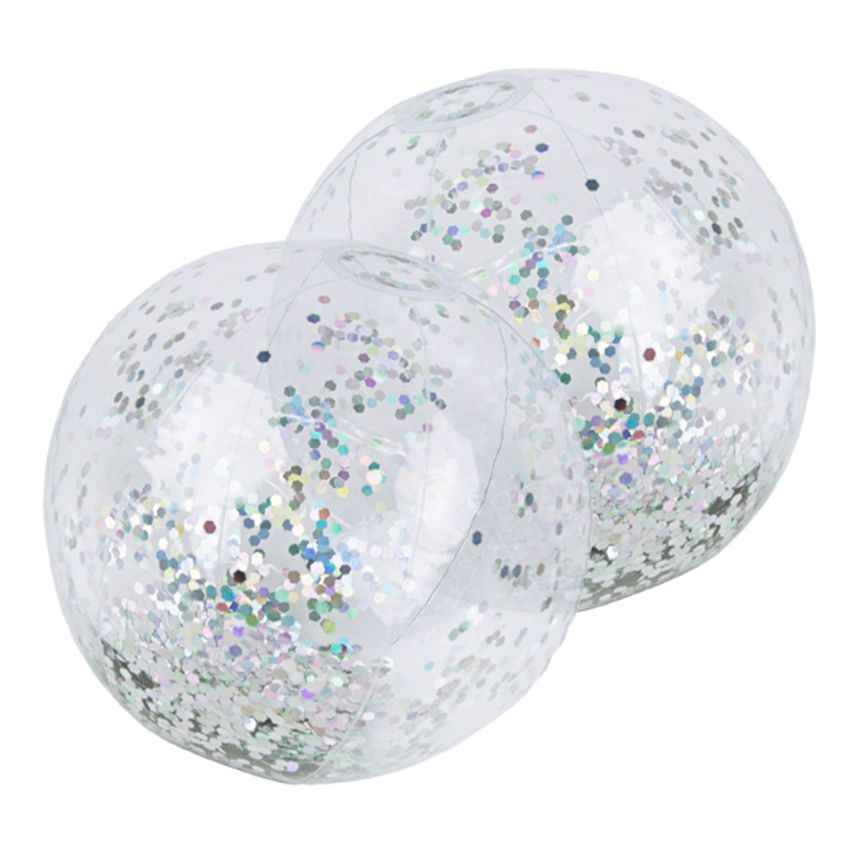 Silver glitter game ball (2x)