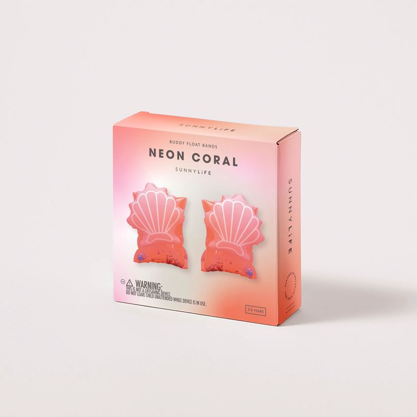 Shell Neon Coral Buddy Float Bands