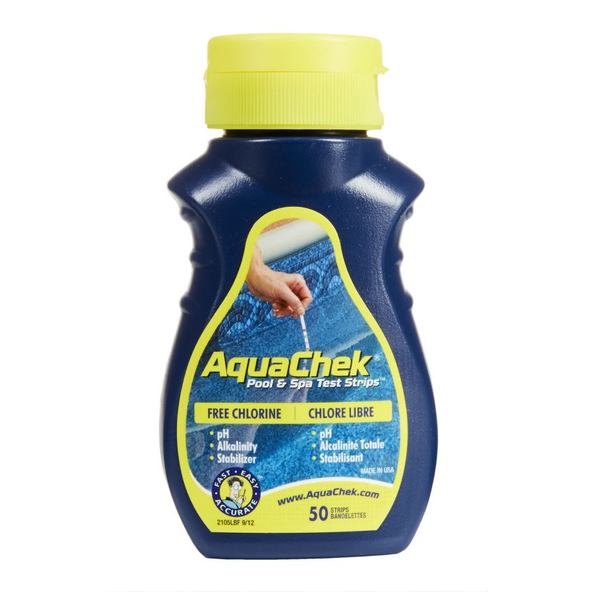 Languettes Aquachek jaune chlore libre 4 en 1