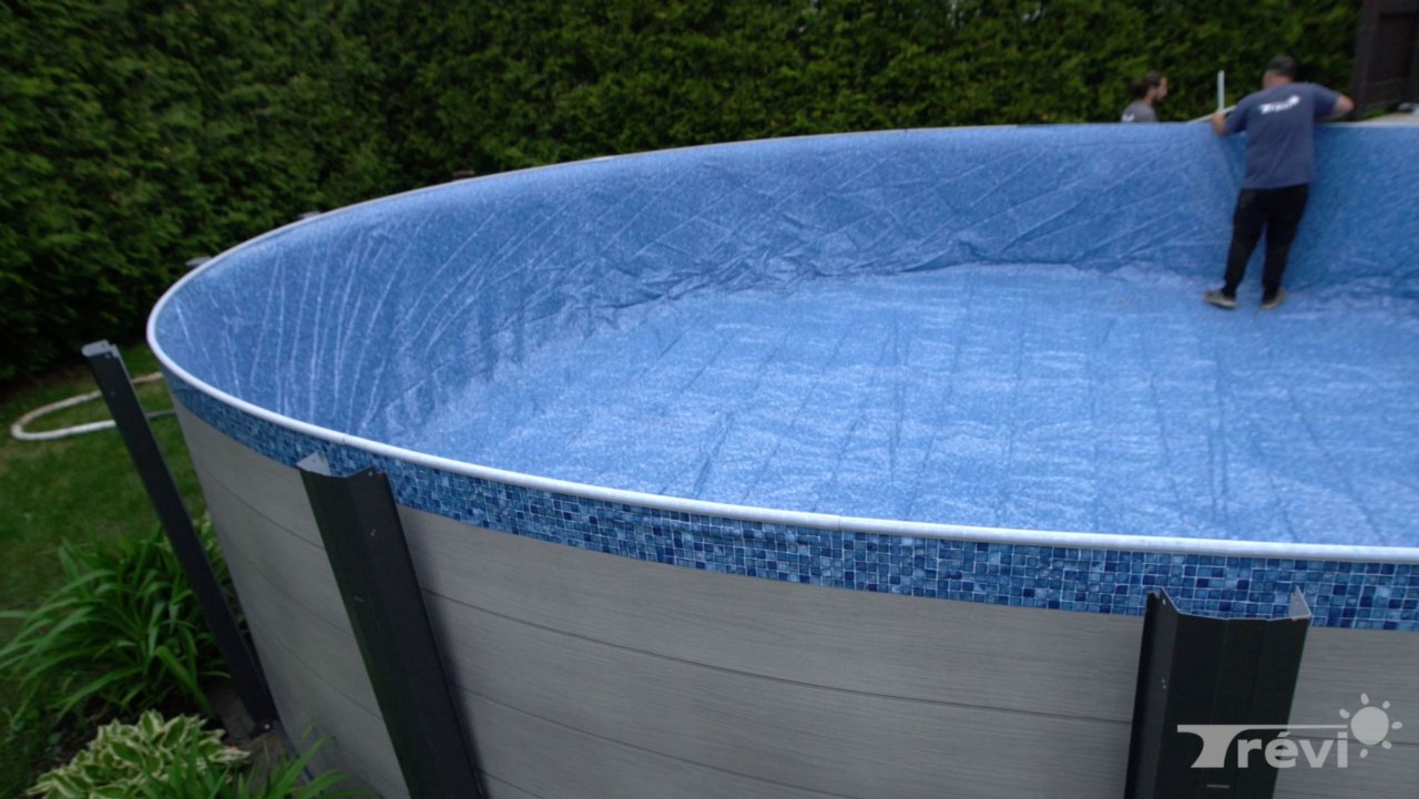 How a round above-ground pool is installed