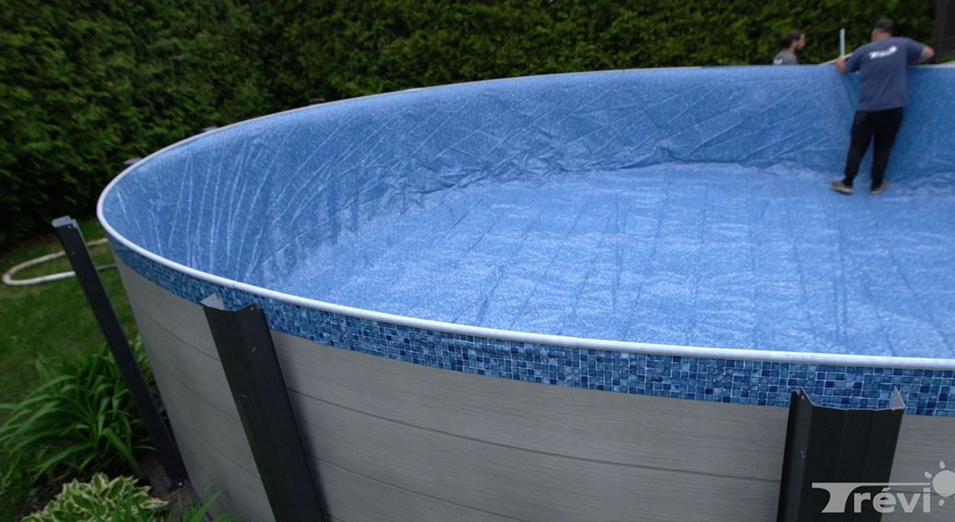 How a round above-ground pool is installed